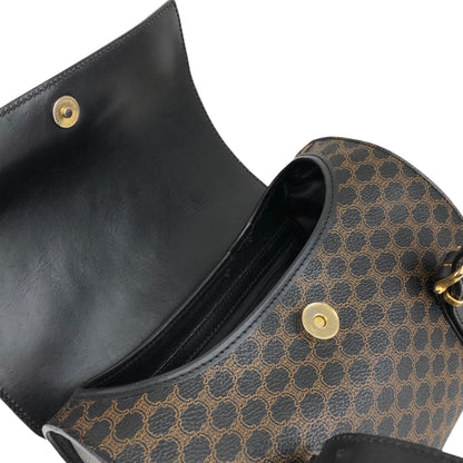 CELINE Macadam Handbag Vanity bag Black Vintage c64kav