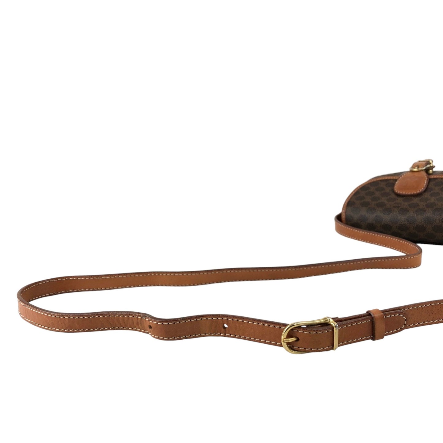CELINE Macadam Blason Shoulder bag Brown Vintage 4bfs88