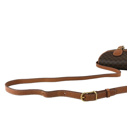 CELINE Macadam Blason Shoulder bag Brown Vintage 4bfs88
