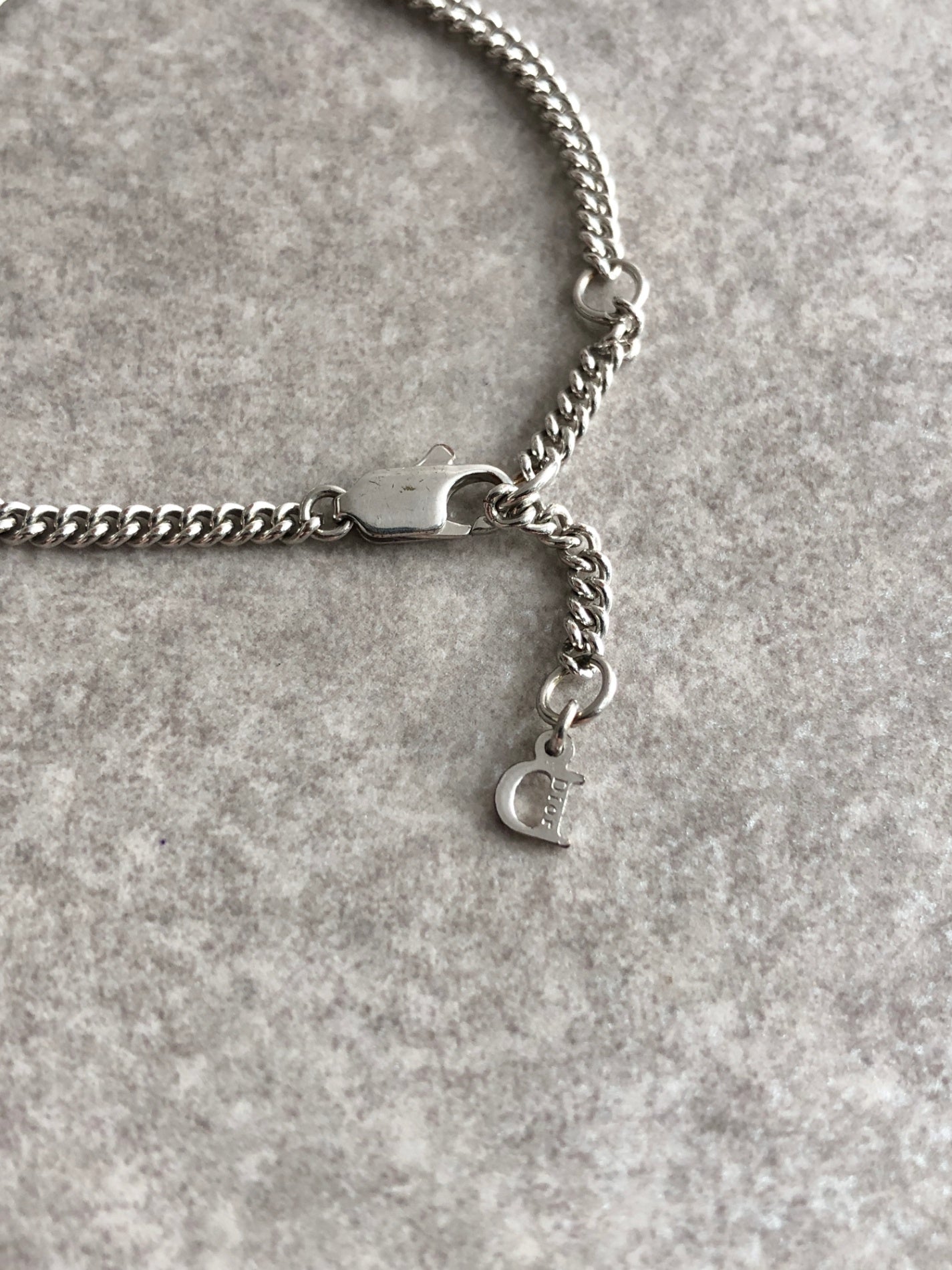 Christian Dior Logo Motif Bracelet Silver Vintage v8dhp8