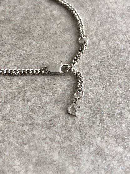 Christian Dior Logo Motif Bracelet Silver Vintage v8dhp8