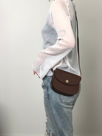 CELINE Triomphe Small Shoulder bag Brown Vintage mgieg8