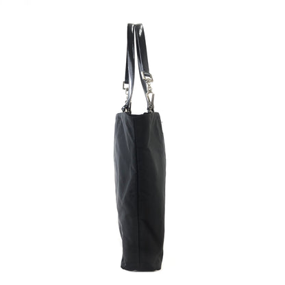 PRADA Triangle Logo Nylon Handbag Black Vintage v542yk