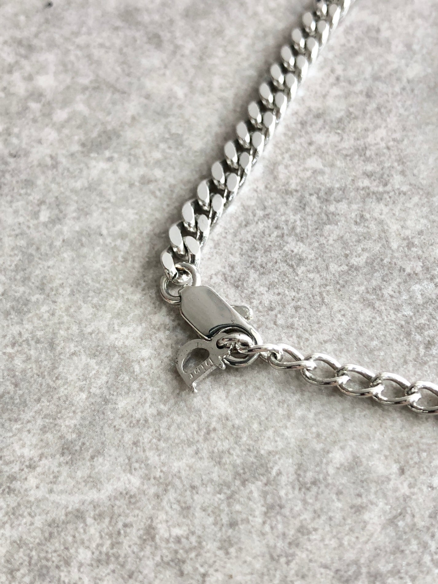 Christian Dior Log Motif Bracelet Silver Vintage dp6jpu