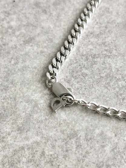 Christian Dior Log Motif Bracelet Silver Vintage dp6jpu
