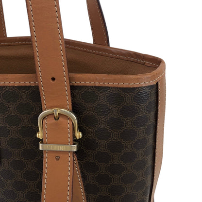 CELINE Macadam Blason Handbag Shoulder bag Brown Vintage hzzr6z