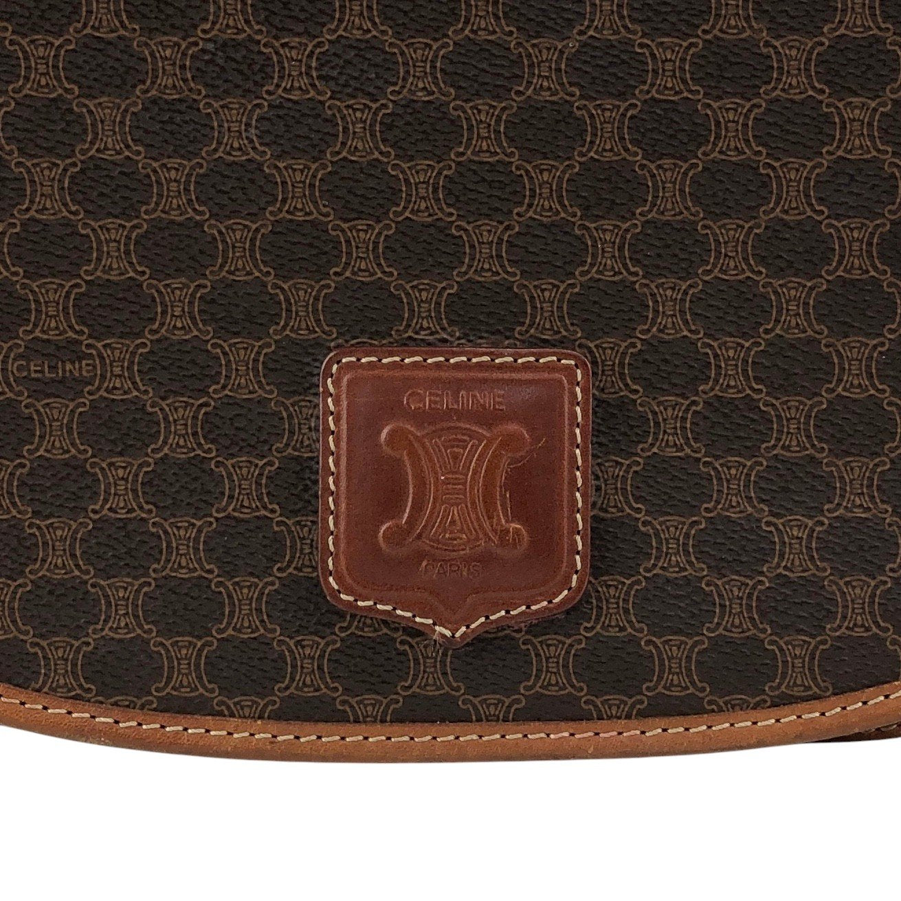 CELINE Macadam Blason Shoulder bag Brown Vintage u4f8bi