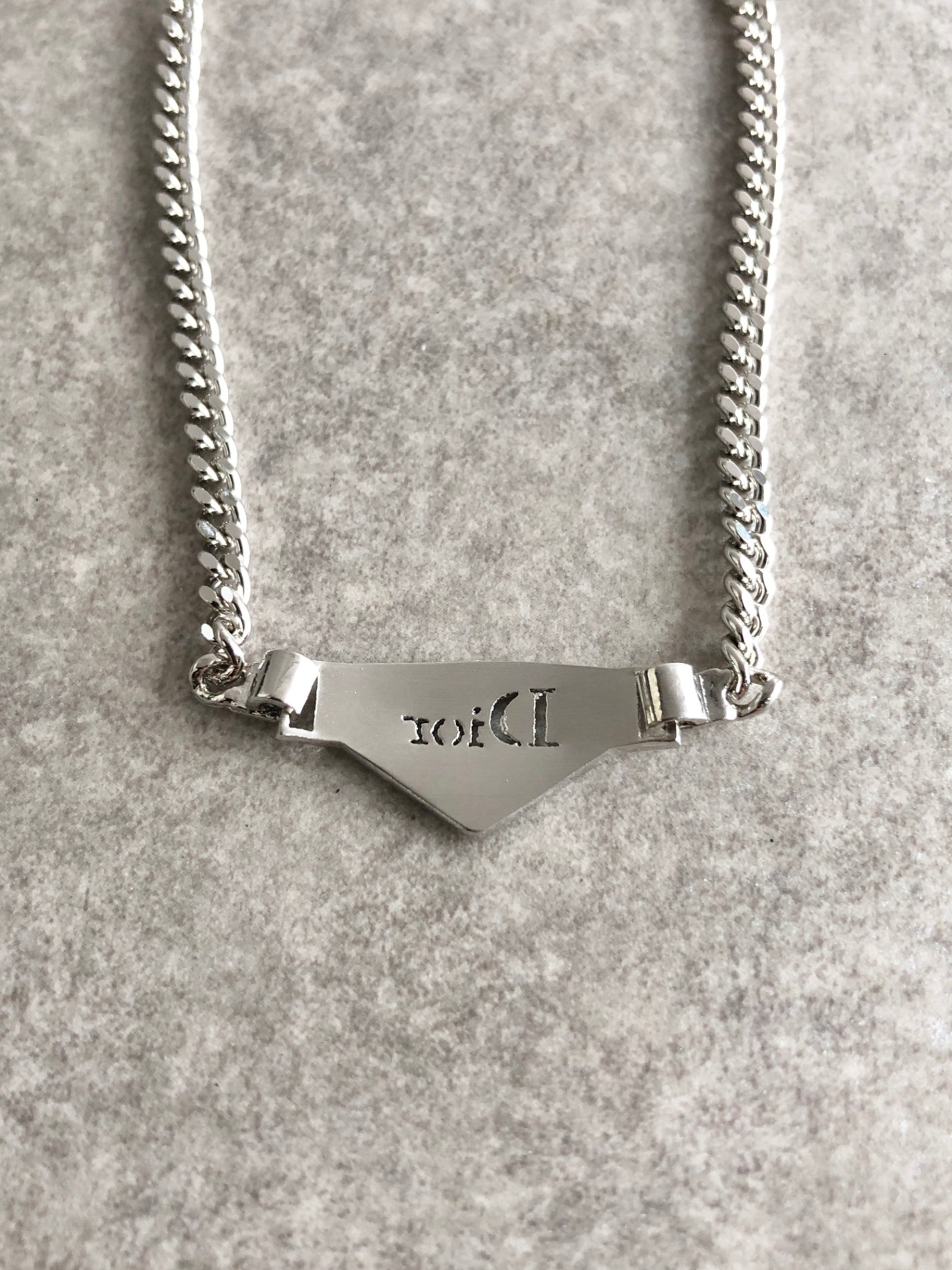 Christian Dior Logo Bracelet Silver Vintage 7imfwt