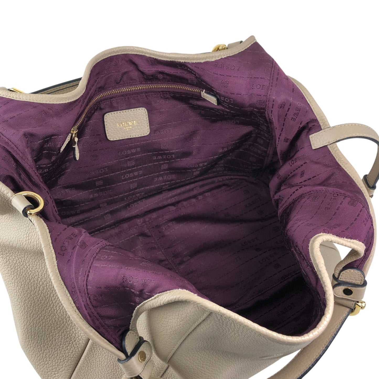 LOEWE Handbag Hobobag Beige Vintage cc6kmu