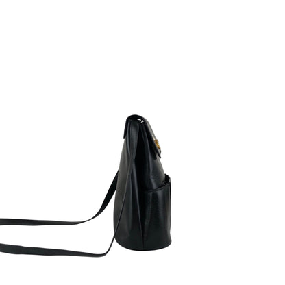 CELINE Gancini Shoulder bag Black Vintage xxxvfp