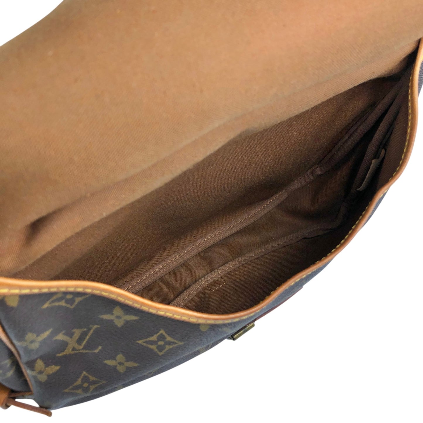 LOUIS VUITTON Monogram Shoulder bag Brown Vintage 27my8c