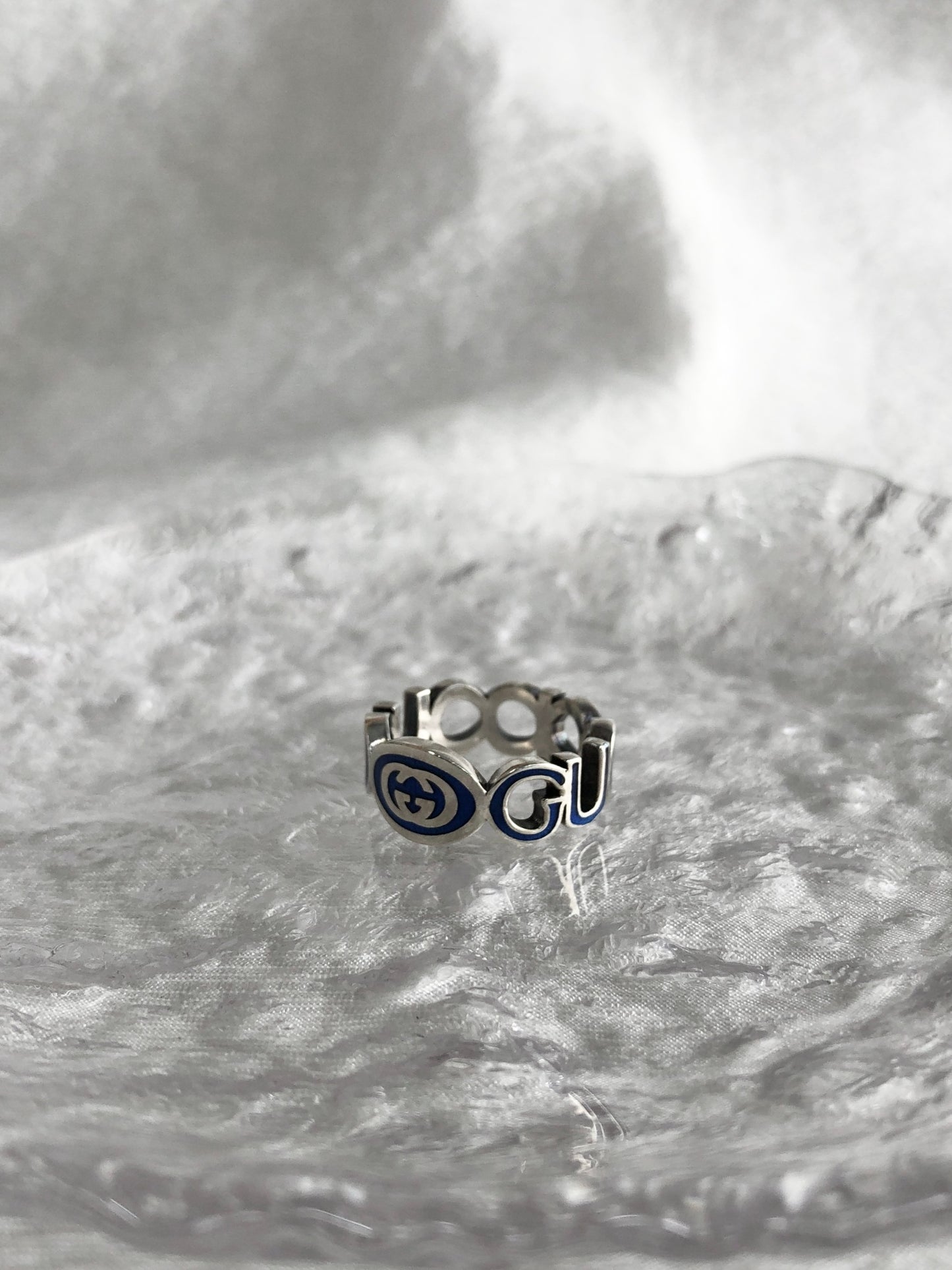 GUCCI locking SILVER925 Ring Silver Vintage 2sbjsr