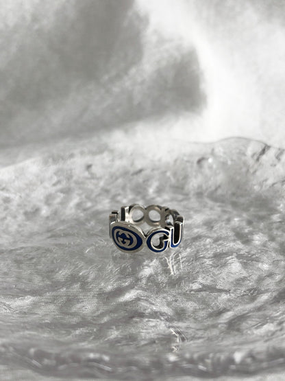 GUCCI locking SILVER925 Ring Silver Vintage 2sbjsr