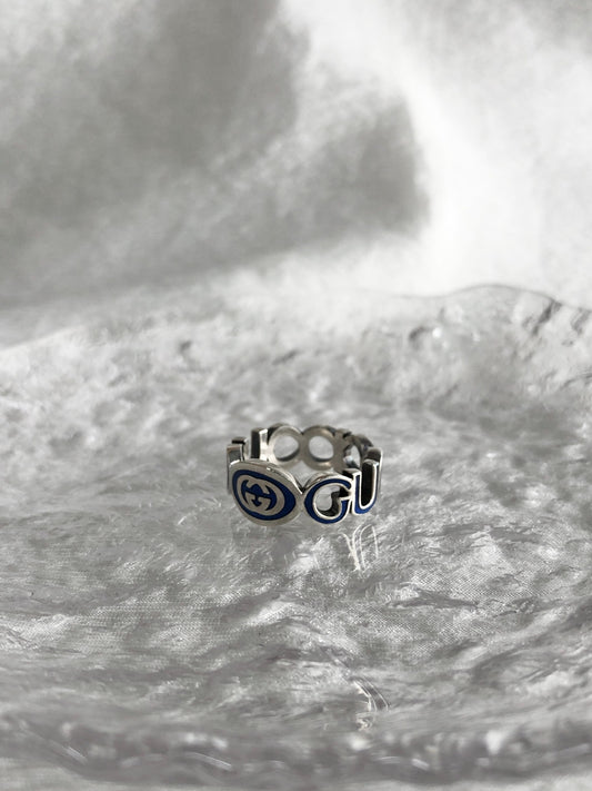 GUCCI locking SILVER925 Ring Silver Vintage 2sbjsr