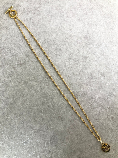 CELINE Blason Necklace Gold Vintage ar6jyi