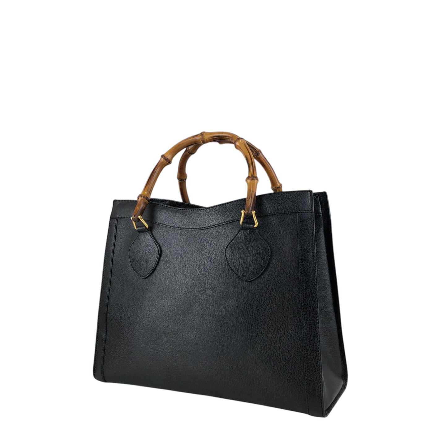 GUCCI Bamboo   Handbag Black 002・1095・0260 Vintage spzj7v