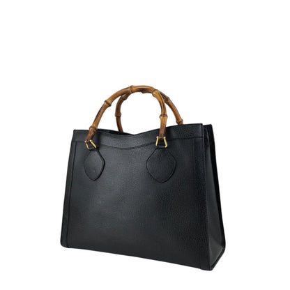 GUCCI Bamboo   Handbag Black 002・1095・0260 Vintage spzj7v