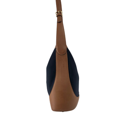 LOEWE Anagram Shoulder bag Navy×Brown Vintage 2ru4te