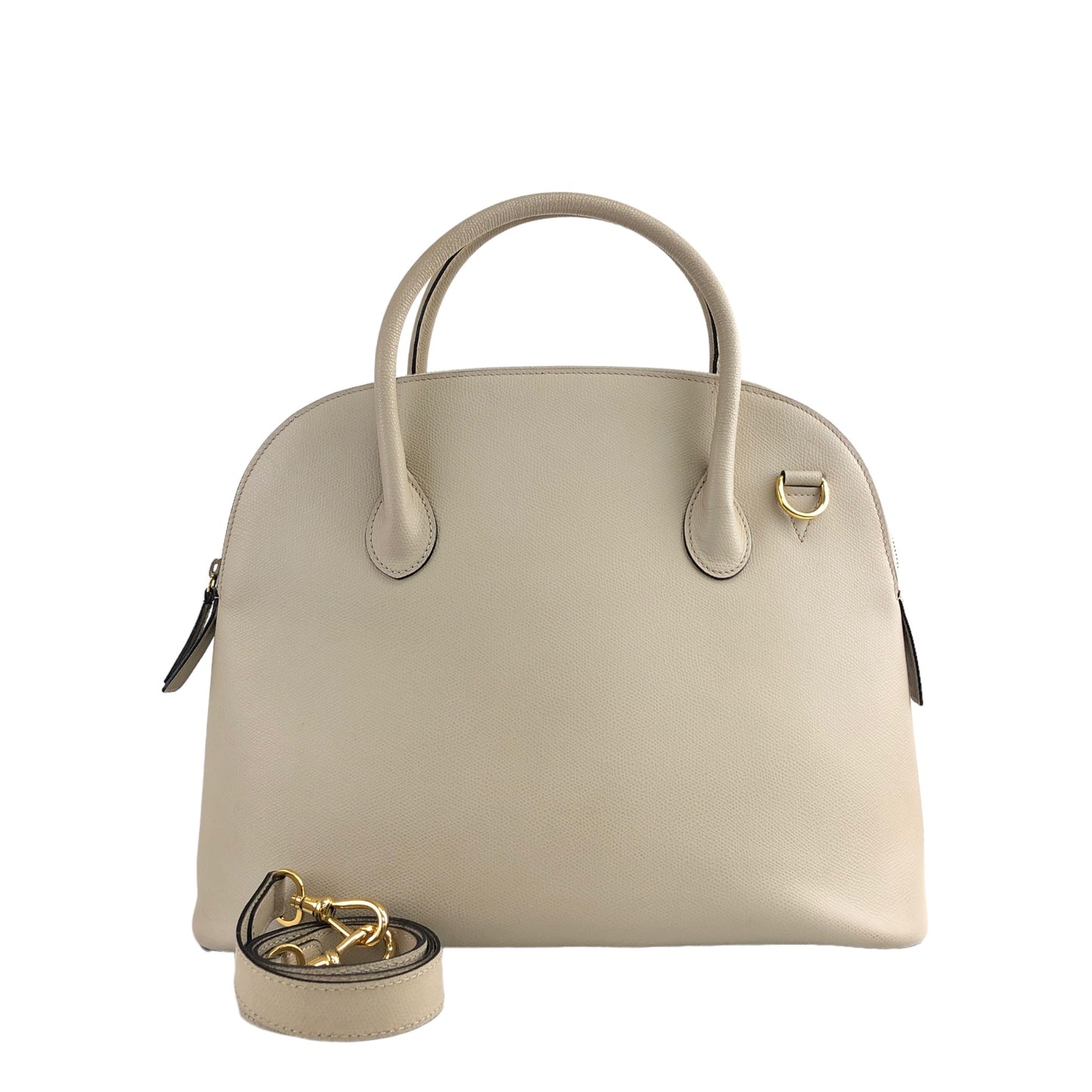 CELINE Leather Two-way Handbag Shoulder bag Ivory Vintage rg2xnh