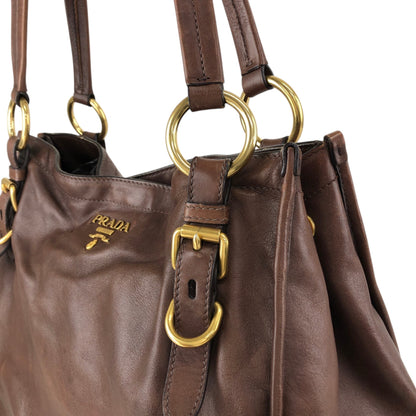 PRADA Logo Totebag Brown Vintage sznhvb