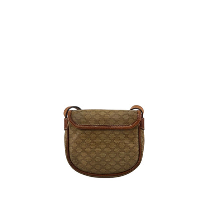 CELINE Macadam Blason Shoulder bag Beige Vintage edxz2b