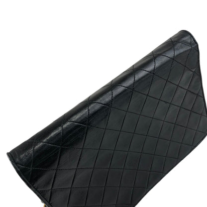 CHANEL Matelasse Coco Mark Chain Shoulder bag Black Vintage bx28zt