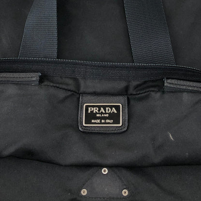 PRADA Tessuto Triangle Logo Totebag Black Vintage 4zvity