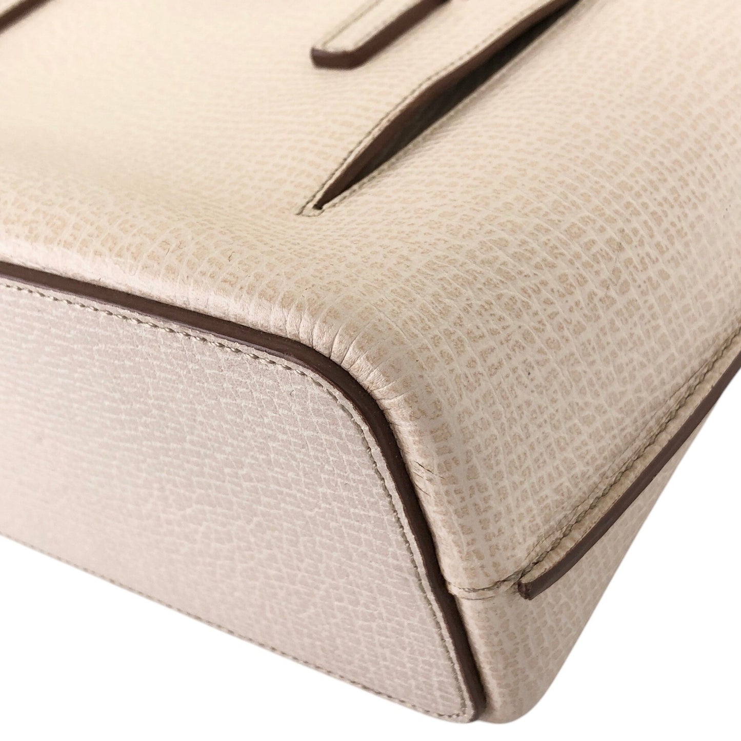 LOEWE Logo Embossed Handbag Ivory Vintage kfsngw