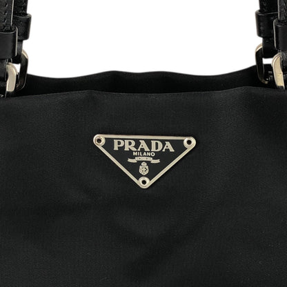 PRADA Tessuto Triangle Logo Totebag Black Vintage x4un45