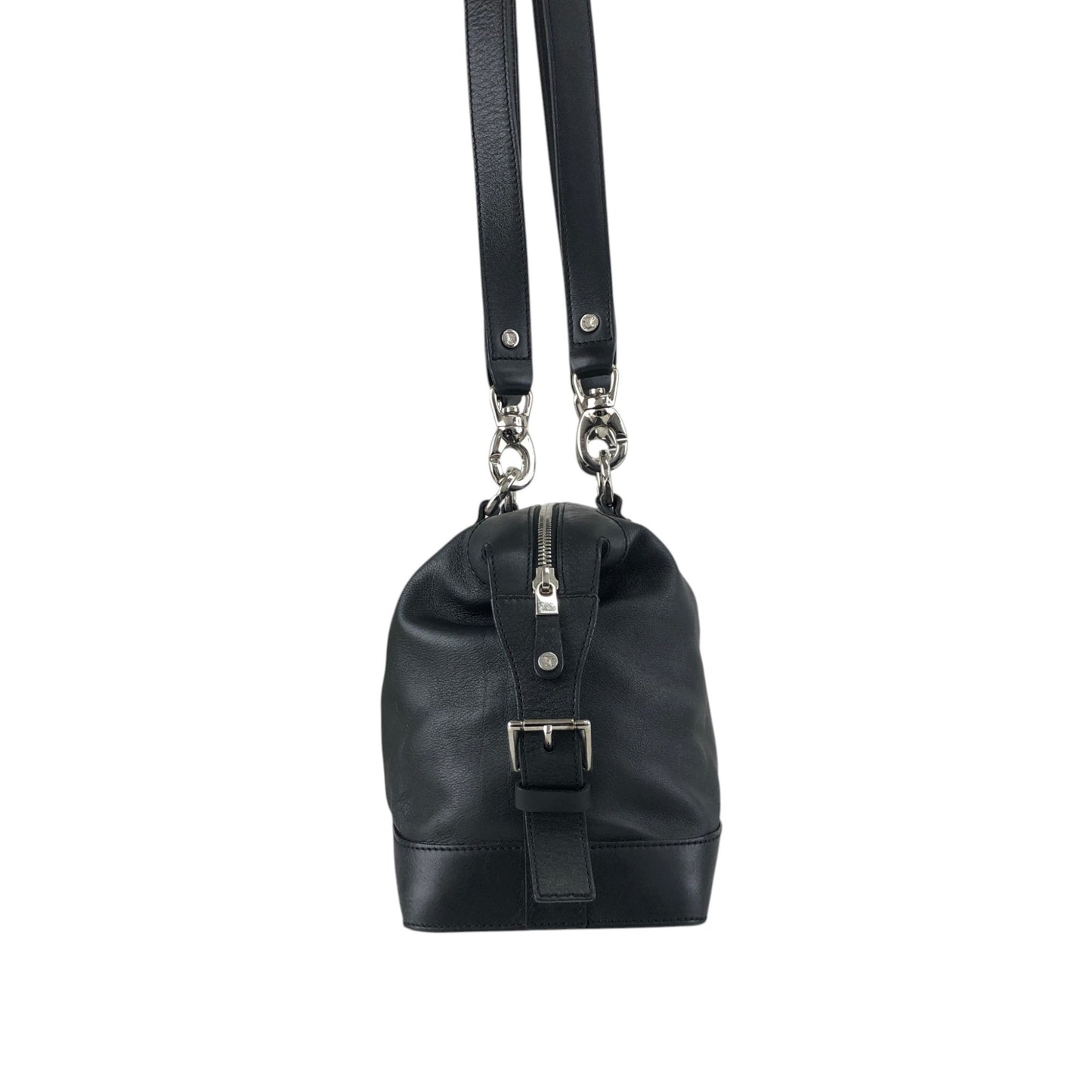 CELINE Blason Shoulder bag Black Vintage ftjas7