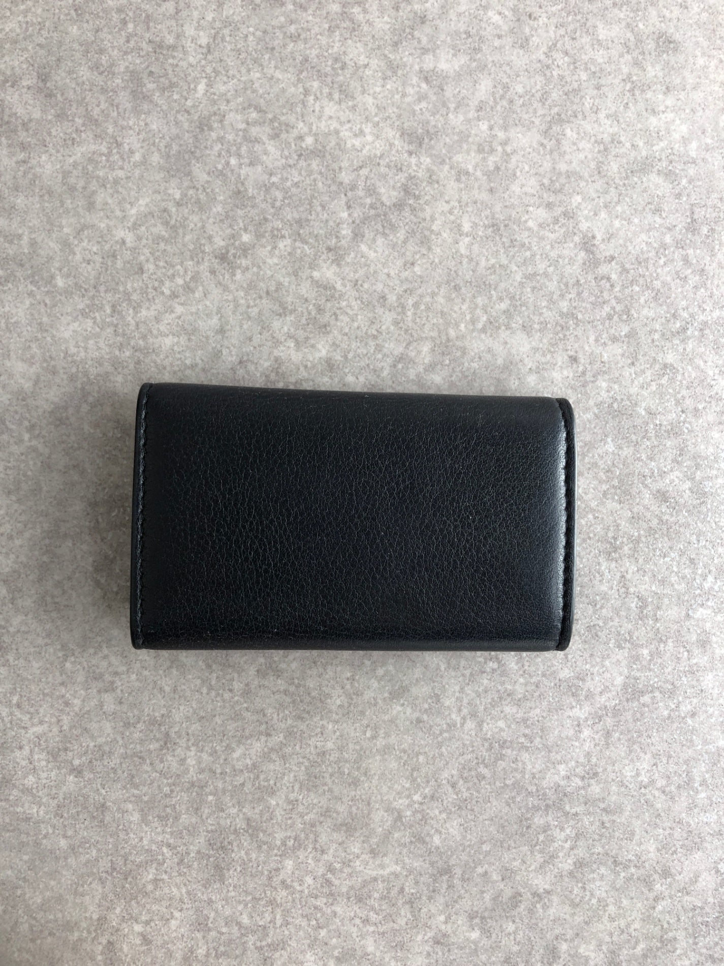 Yves Saint Laurent YSL Logo Key Case Black Vintage fjp66r