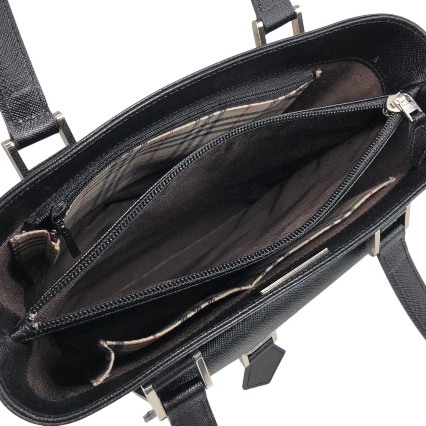 BURBERRY Logo Totebag Black Vintage ykuyii
