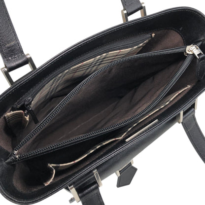 BURBERRY Logo Totebag Black Vintage ykuyii