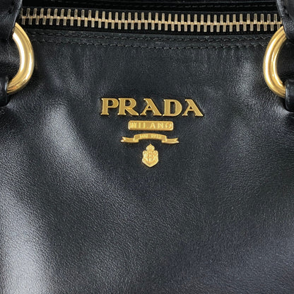 PRADA Logo Two-way Boston bag Shoulder bag Black Vintage k82hca
