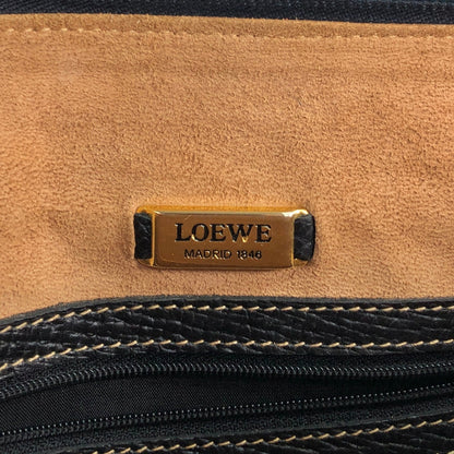 LOEWE Logo Embossed Totebag Black Vintage 5gfxms