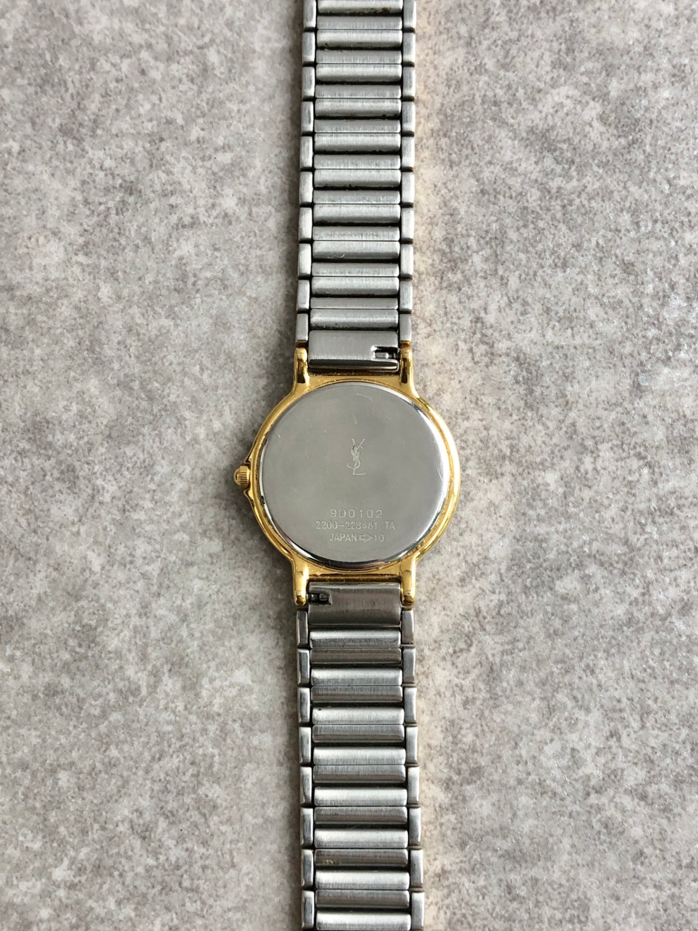 Yves Saint Laurent Quartz Watch Silver×Gold 2200-225481 Vintage dyfztf