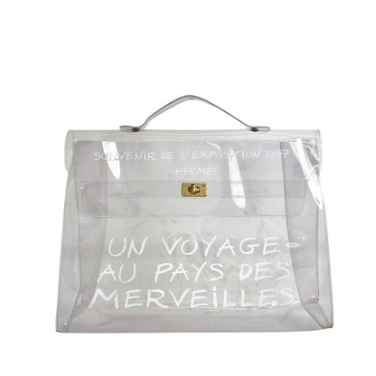 HERMES Handbag Clear Vintage 3a5dab