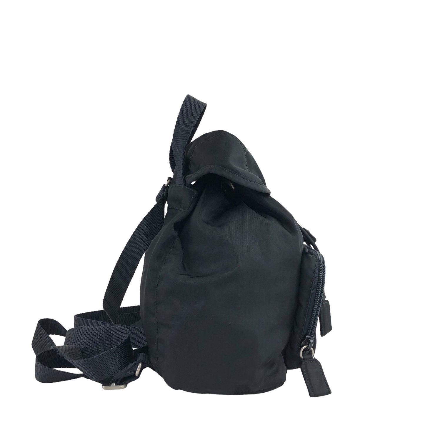 PRADA Triangle Logo Backpack Black Vintage x4kpsj