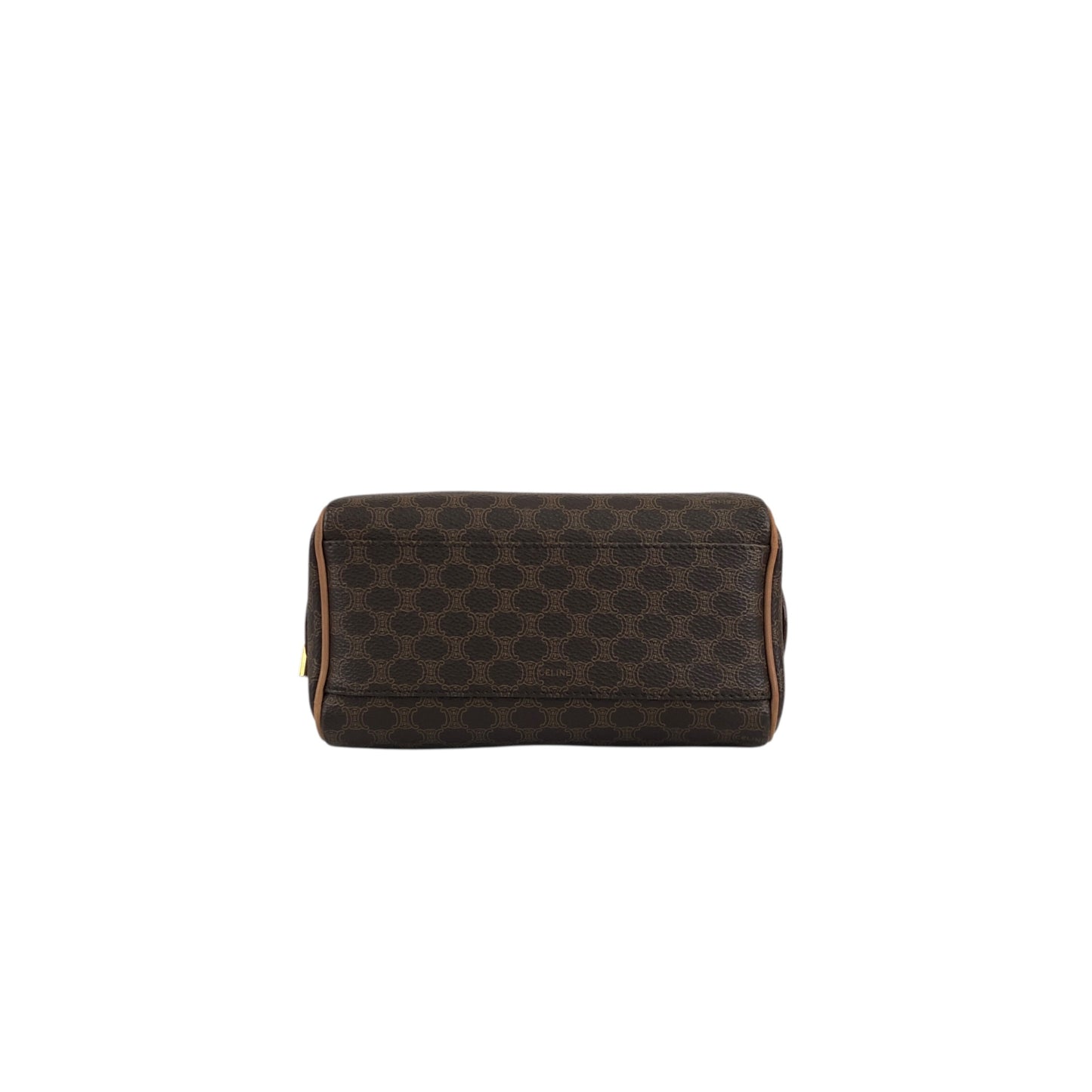 CELINE Macadam Two-way Handbag Shoulder bag Brown Vintage jjjan3