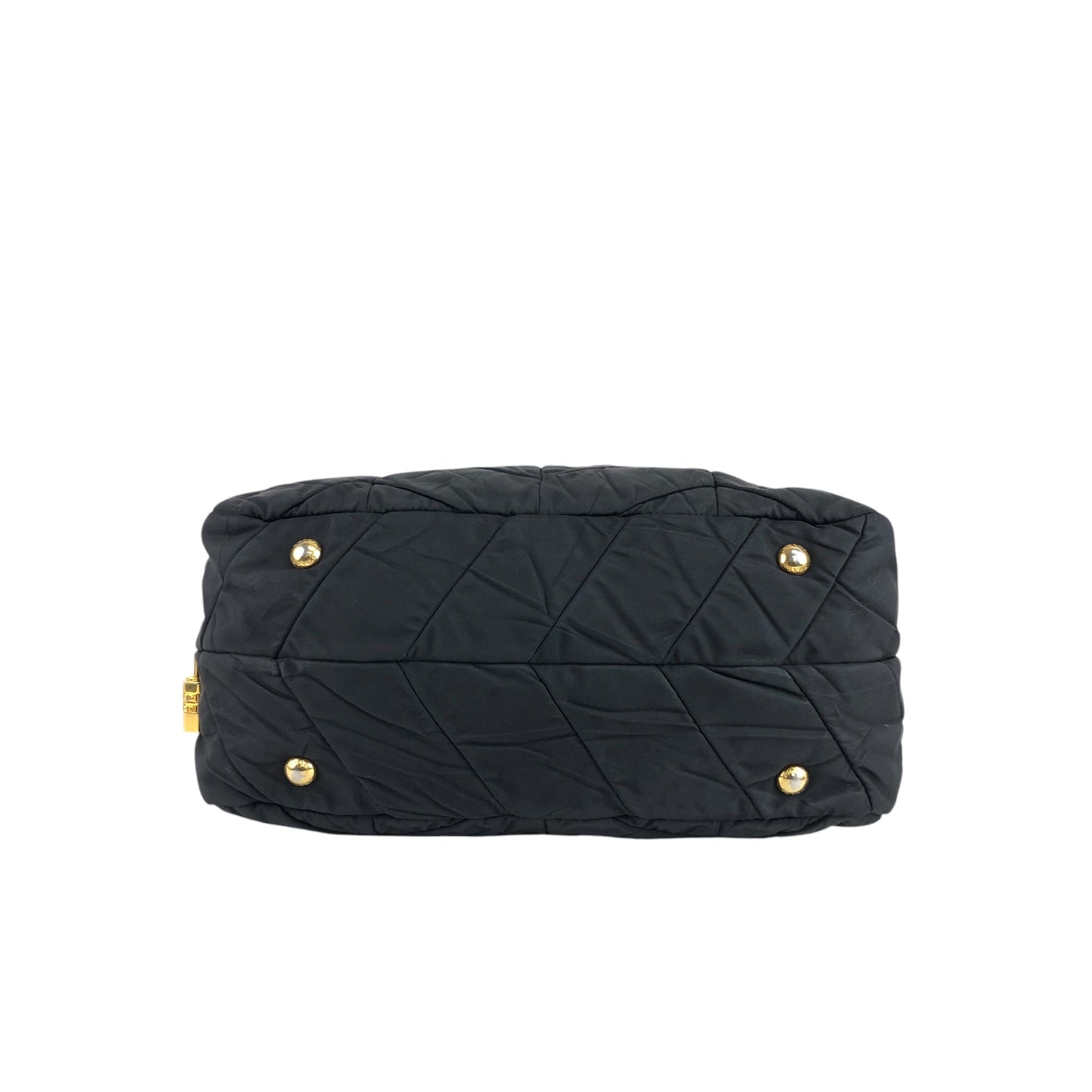 PRADA Logo Two-way Handbag Shoulder bag Black Vintage aw3e2f
