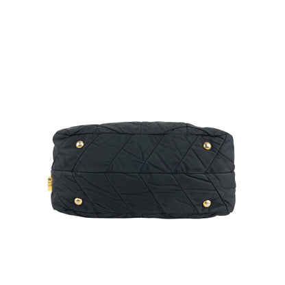 PRADA Logo Two-way Handbag Shoulder bag Black Vintage aw3e2f