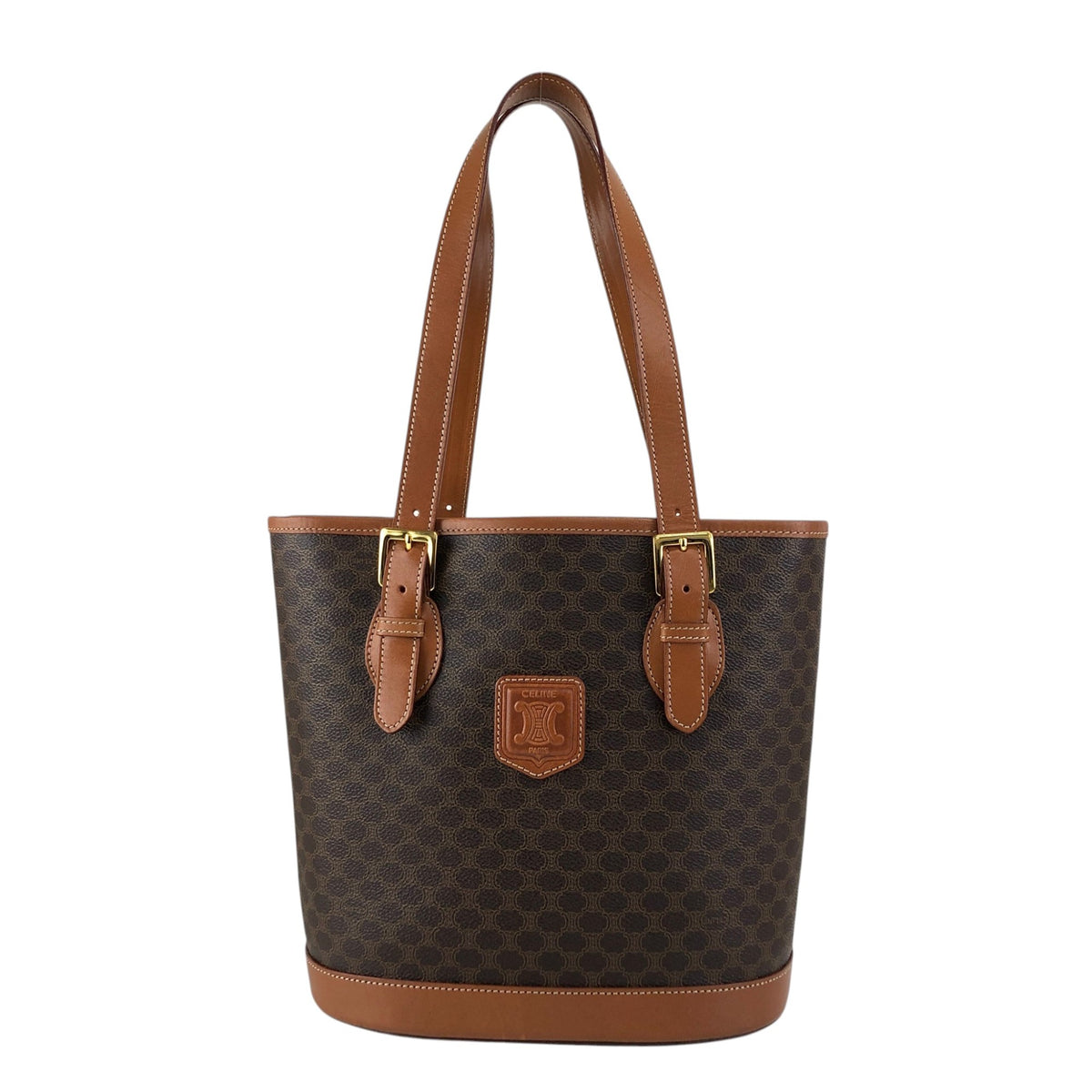 CELINE Macadam Blason Totebag Brown Vintage 4gjmmr