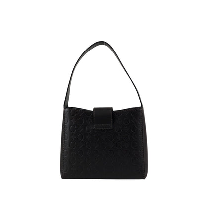 CELINE Turn Lock Small Handbag Brown Vintage 2h8bw4