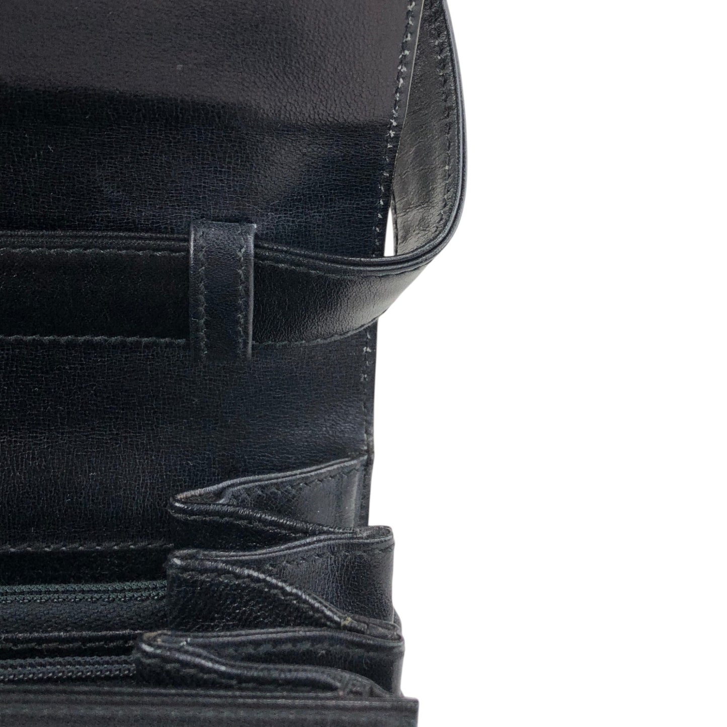 CELINE Horse Carriage Shoulder bag Black Vintage nwv32c