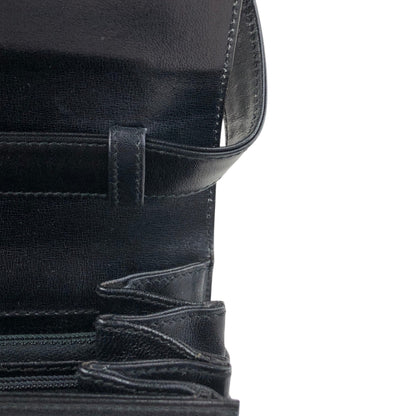 CELINE Horse Carriage Shoulder bag Black Vintage nwv32c