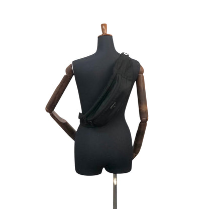 PRADA Tessuto Triangle Logo Sling bag Black Vintage ty7usc