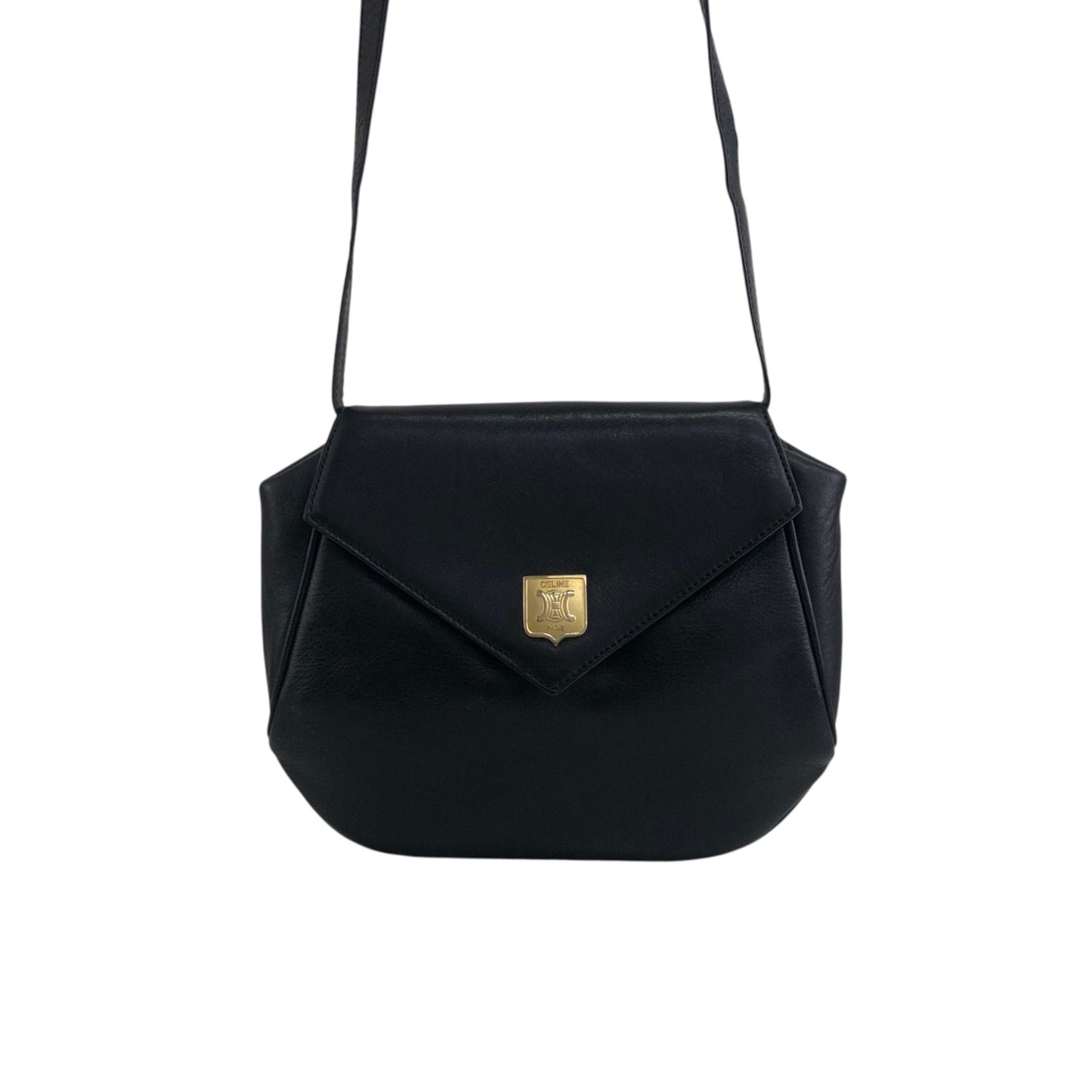 CELINE Blason 肩背包黑色復古 cfz6hr