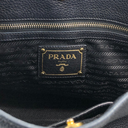 PRADA Logo Totebag Black Vintage f7udbt