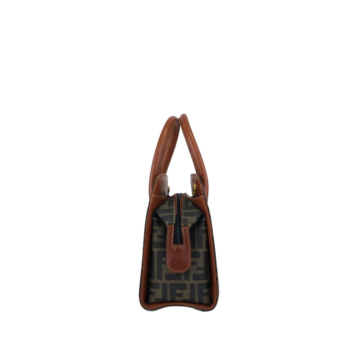 FENDI Zucca Logo Handbag Boston bag Brown Vintage ewdytc