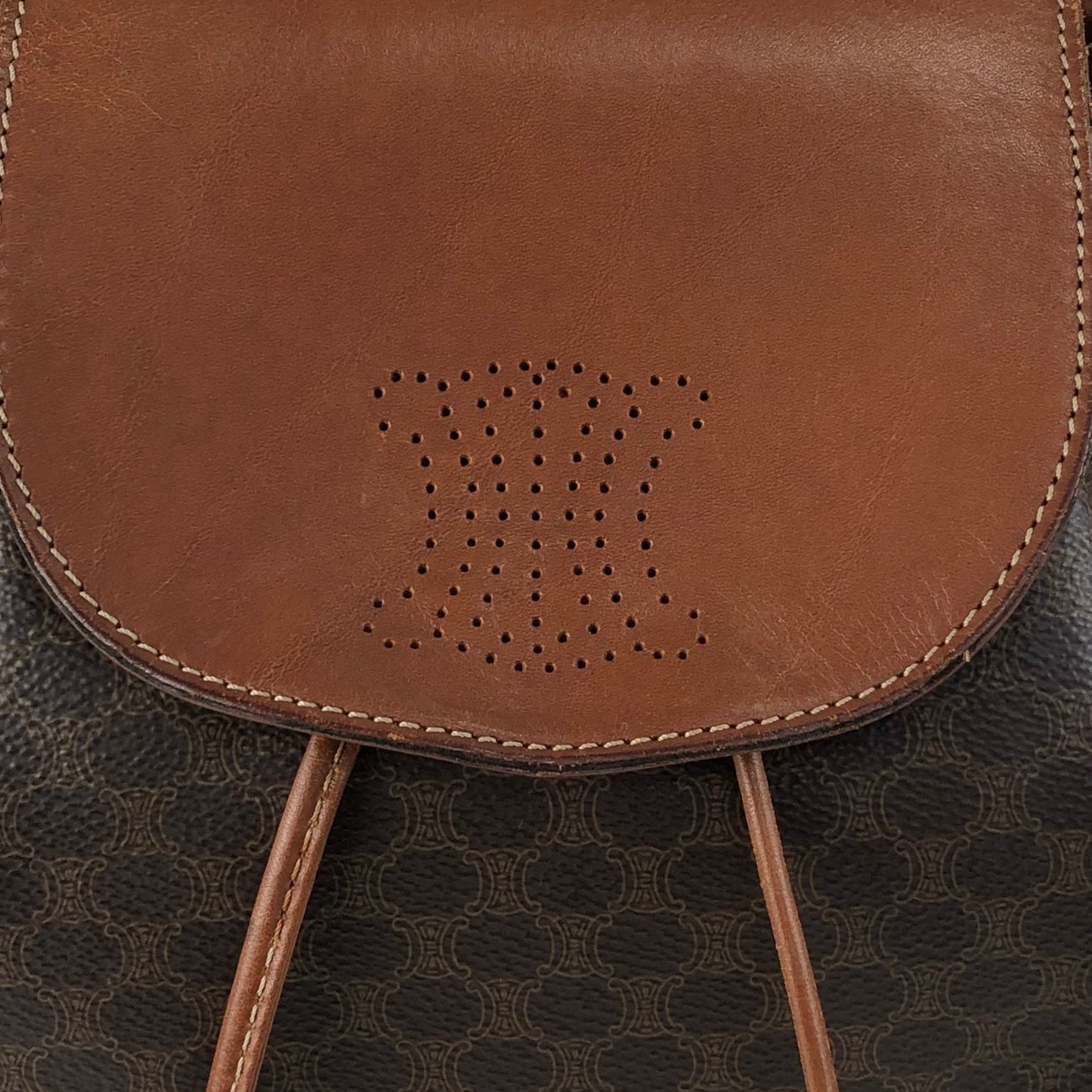 CELINE Macadam Triomphe Backpack Brown Vintage sd2tgi